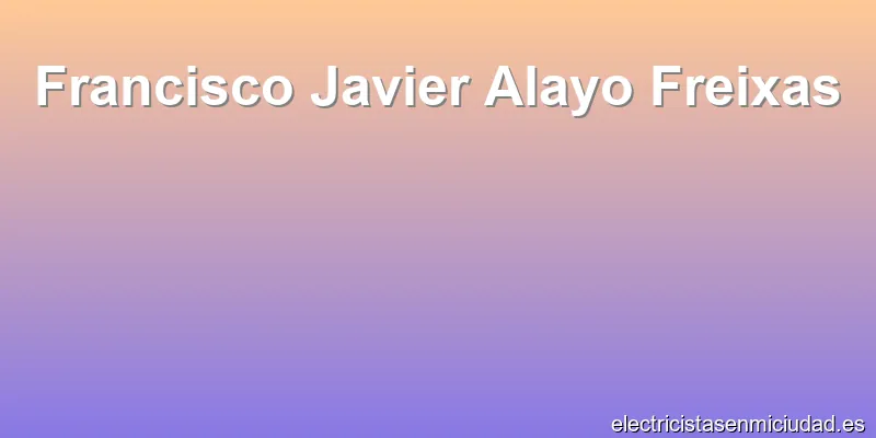 Francisco Javier Alayo Freixas