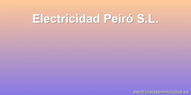 Electricidad Peiró S.L.