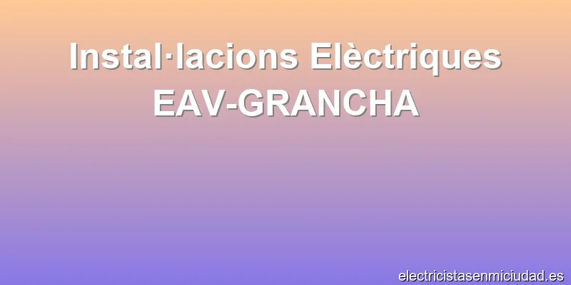Instal·lacions Elèctriques EAV-GRANCHA