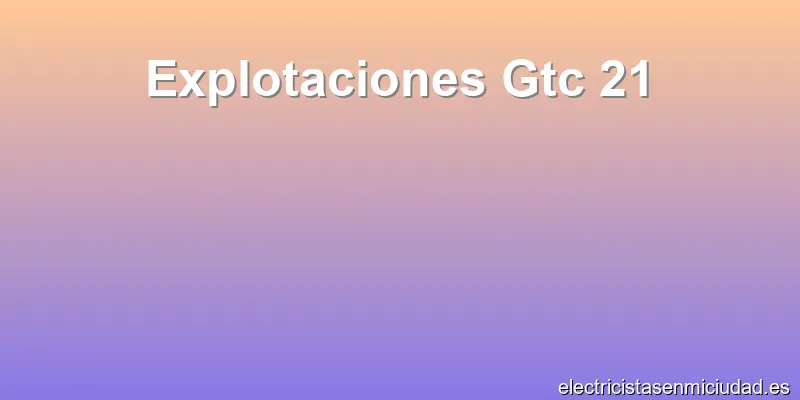 Explotaciones Gtc 21