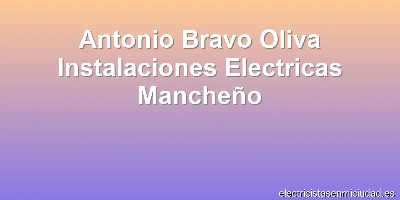Antonio Bravo Oliva Instalaciones Electricas Mancheño