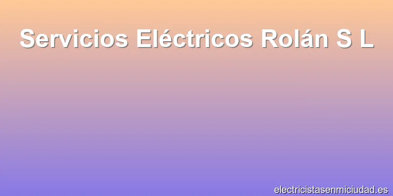 Servicios Eléctricos Rolán S L