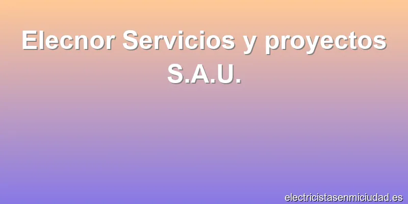 Elecnor Servicios y proyectos S.A.U.