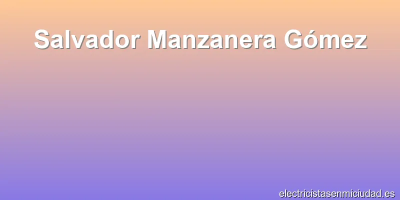 Salvador Manzanera Gómez