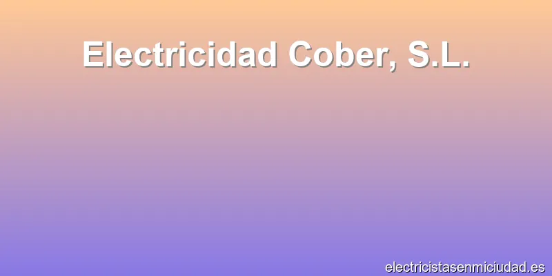Electricidad Cober, S.L.