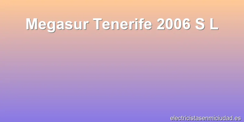 Megasur Tenerife 2006 S L