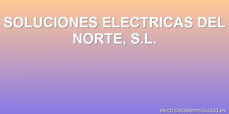 SOLUCIONES ELECTRICAS DEL NORTE, S.L.