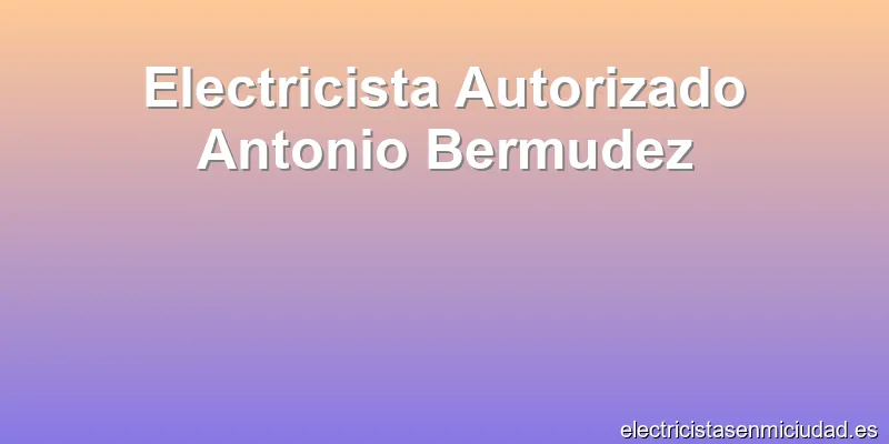 Electricista Autorizado Antonio Bermudez