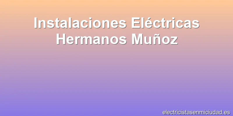 Instalaciones Eléctricas Hermanos Muñoz