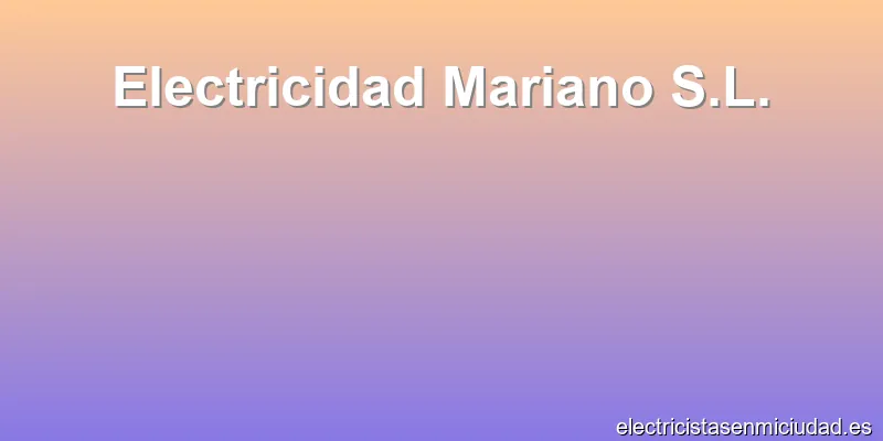 Electricidad Mariano S.L.