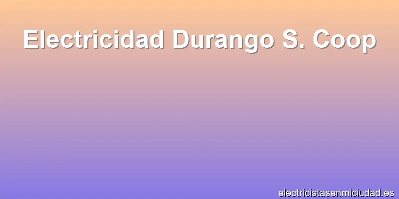 Electricidad Durango S. Coop