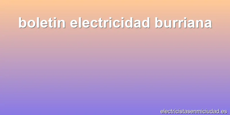 boletin electricidad burriana