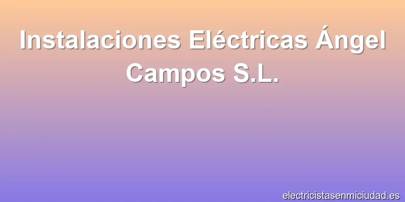 Instalaciones Eléctricas Ángel Campos S.L.