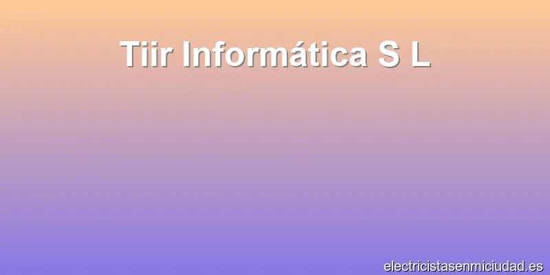 Tiir Informática S L