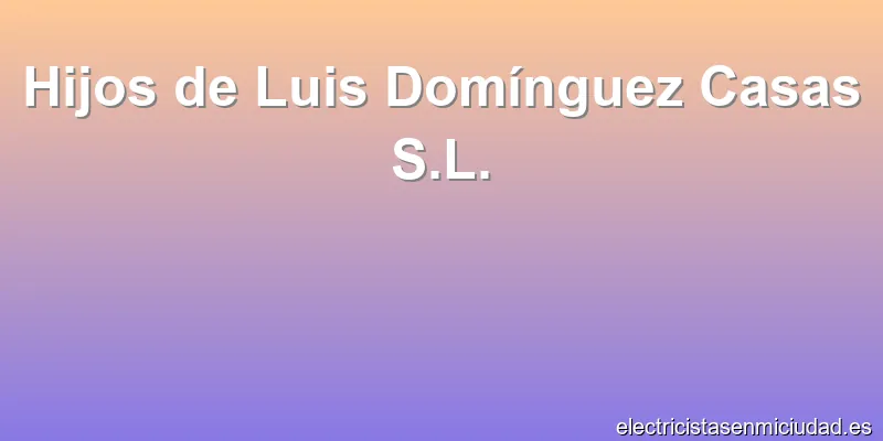 Hijos de Luis Domínguez Casas S.L.