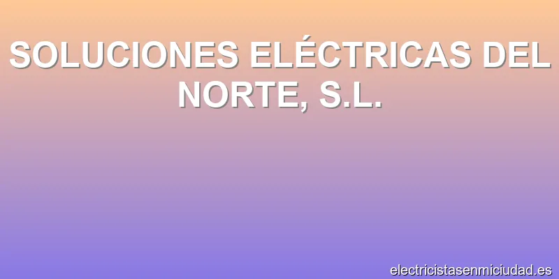 SOLUCIONES ELÉCTRICAS DEL NORTE, S.L.