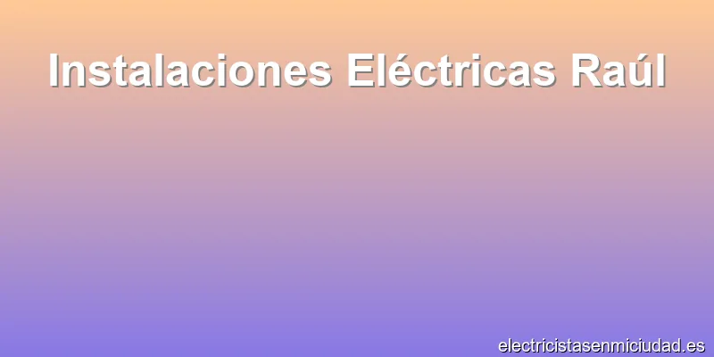 Instalaciones Eléctricas Raúl