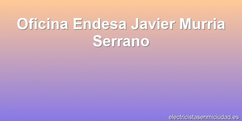 Oficina Endesa Javier Murria Serrano