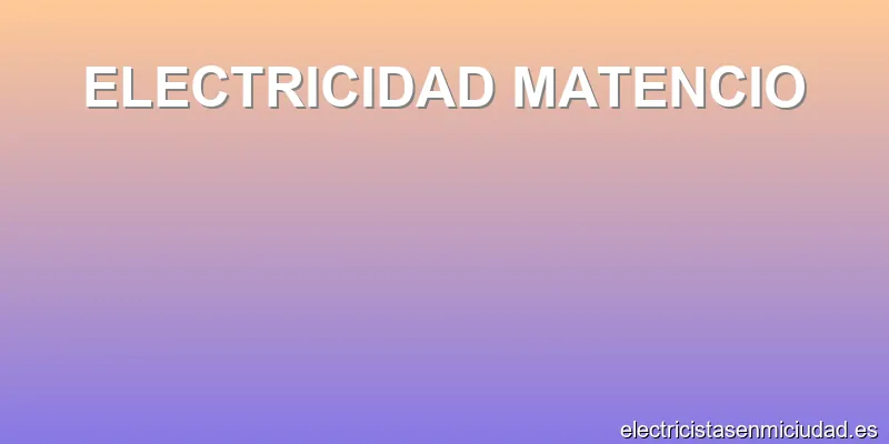 ELECTRICIDAD MATENCIO