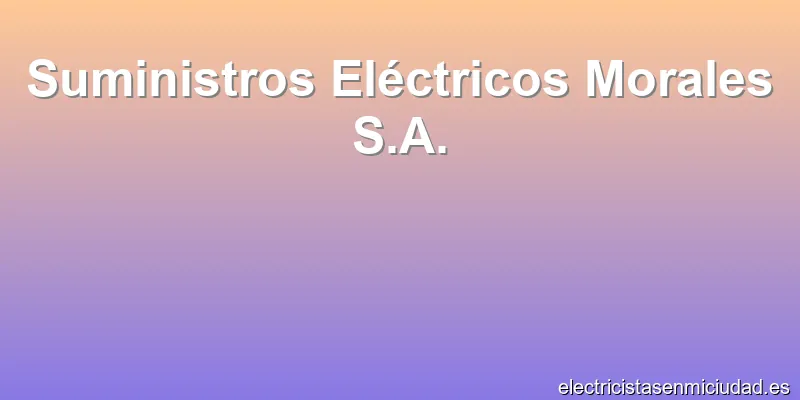 Suministros Eléctricos Morales S.A.