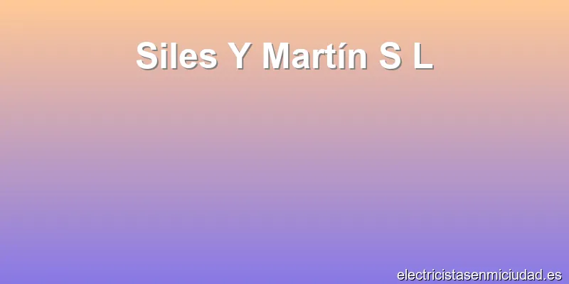 Siles Y Martín S L