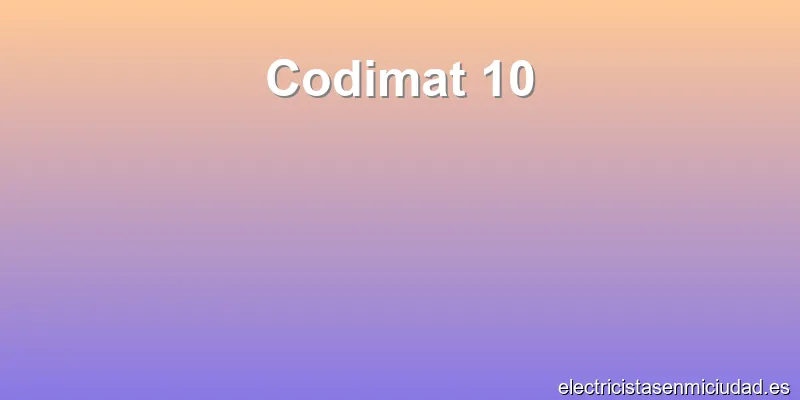 Codimat 10