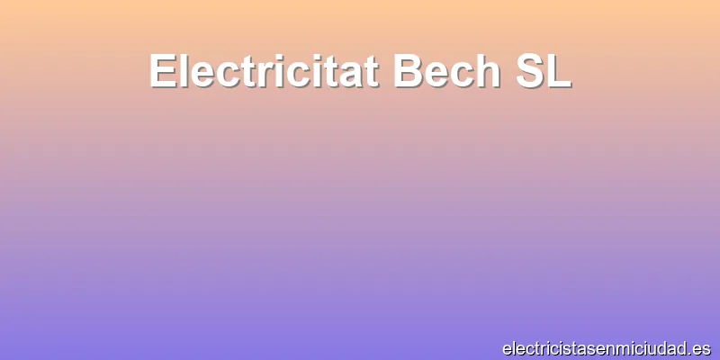 Electricitat Bech SL
