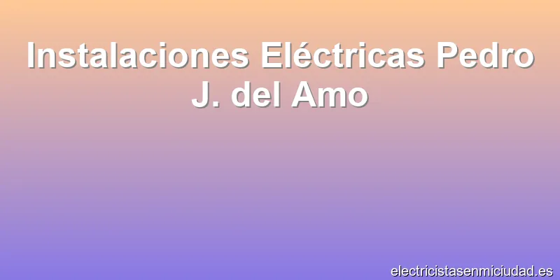 Instalaciones Eléctricas Pedro J. del Amo