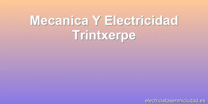 Mecanica Y Electricidad Trintxerpe