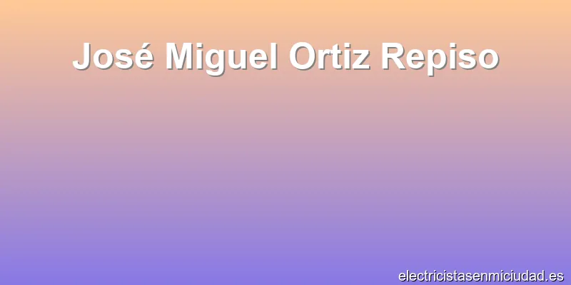 José Miguel Ortiz Repiso