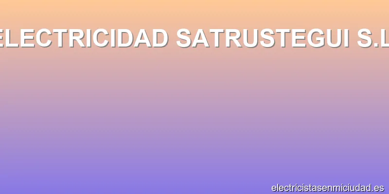 ELECTRICIDAD SATRUSTEGUI S.L.