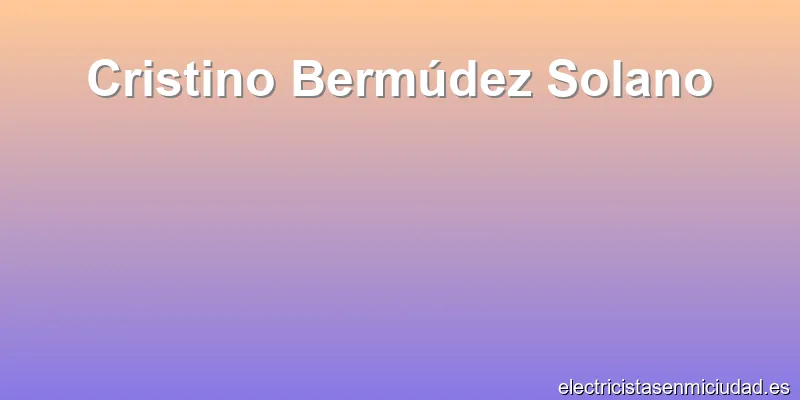 Cristino Bermúdez Solano