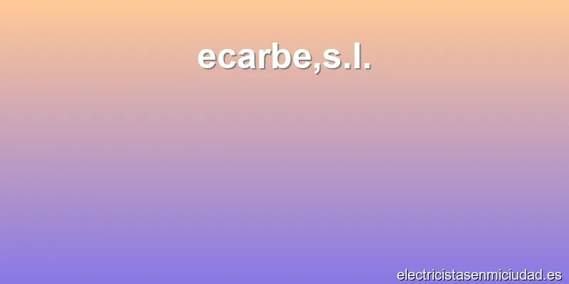 ecarbe,s.l.