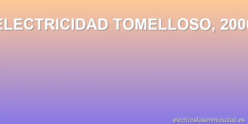 ELECTRICIDAD TOMELLOSO, 2000