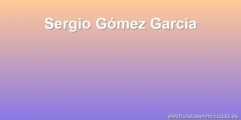 Sergio Gómez García