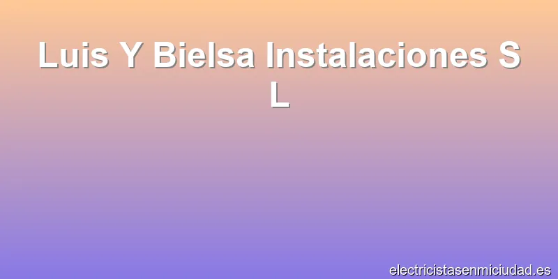 Luis Y Bielsa Instalaciones S L