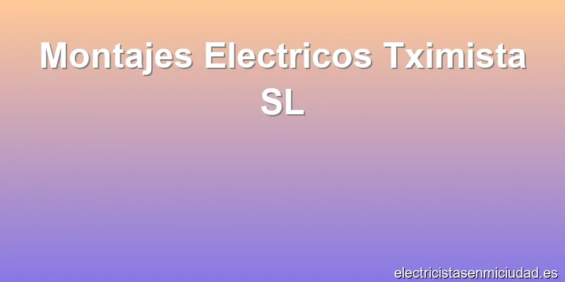 Montajes Electricos Tximista SL