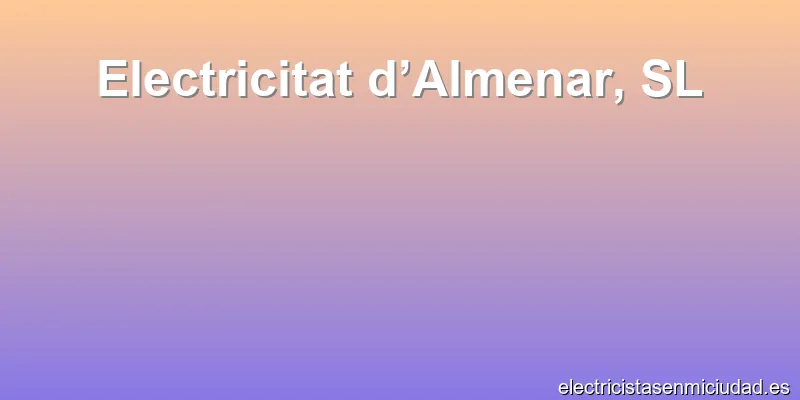 Electricitat d’Almenar, SL
