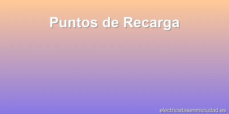 Puntos de Recarga