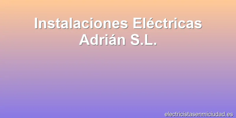 Instalaciones Eléctricas Adrián S.L.