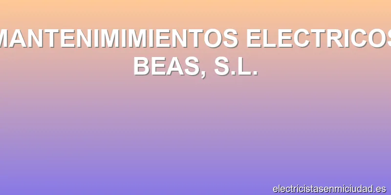 MANTENIMIMIENTOS ELECTRICOS BEAS, S.L.