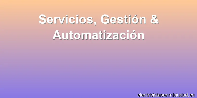 Servicios, Gestión & Automatización