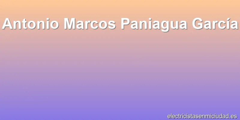 Antonio Marcos Paniagua García