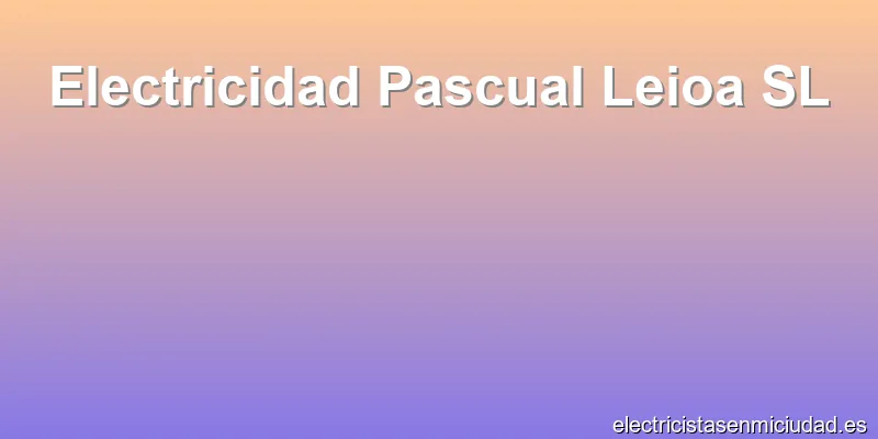 Electricidad Pascual Leioa SL