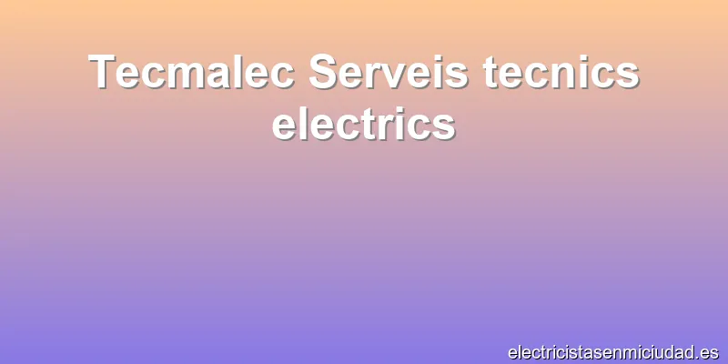 Tecmalec Serveis tecnics electrics