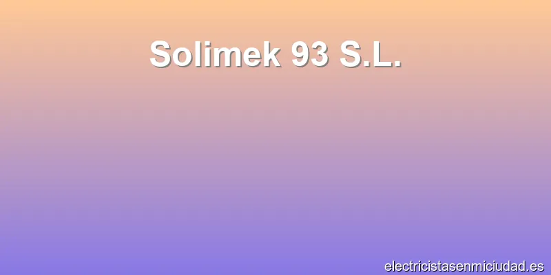 Solimek 93 S.L.