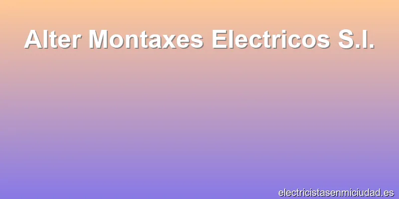 Alter Montaxes Electricos S.l.