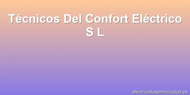 Técnicos Del Confort Eléctrico S L