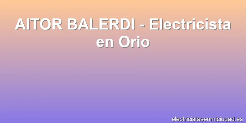 AITOR BALERDI - Electricista en Orio