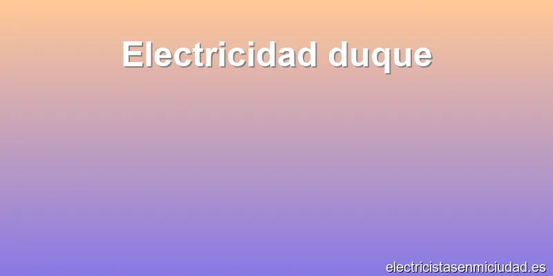 Electricidad duque